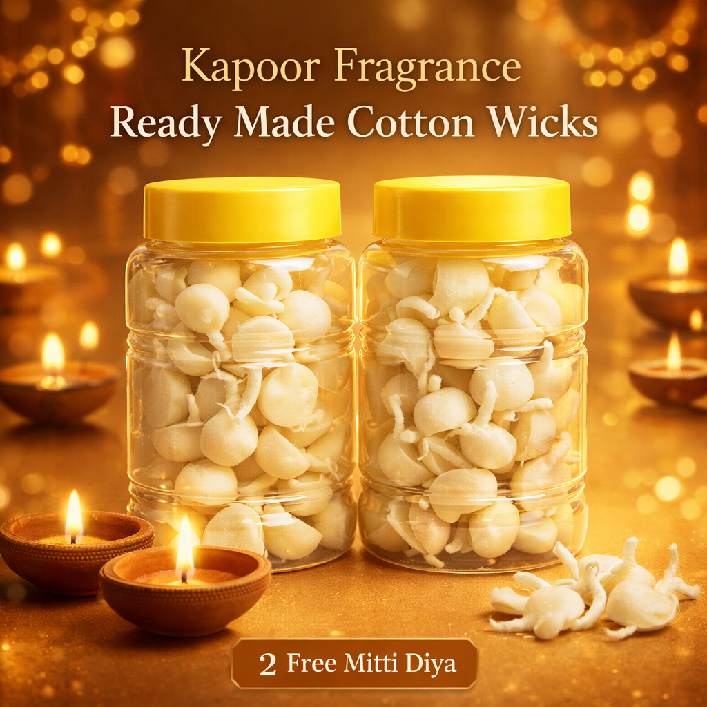 Kapoor Fragrance Diya Batti + 2 Free Diyas
