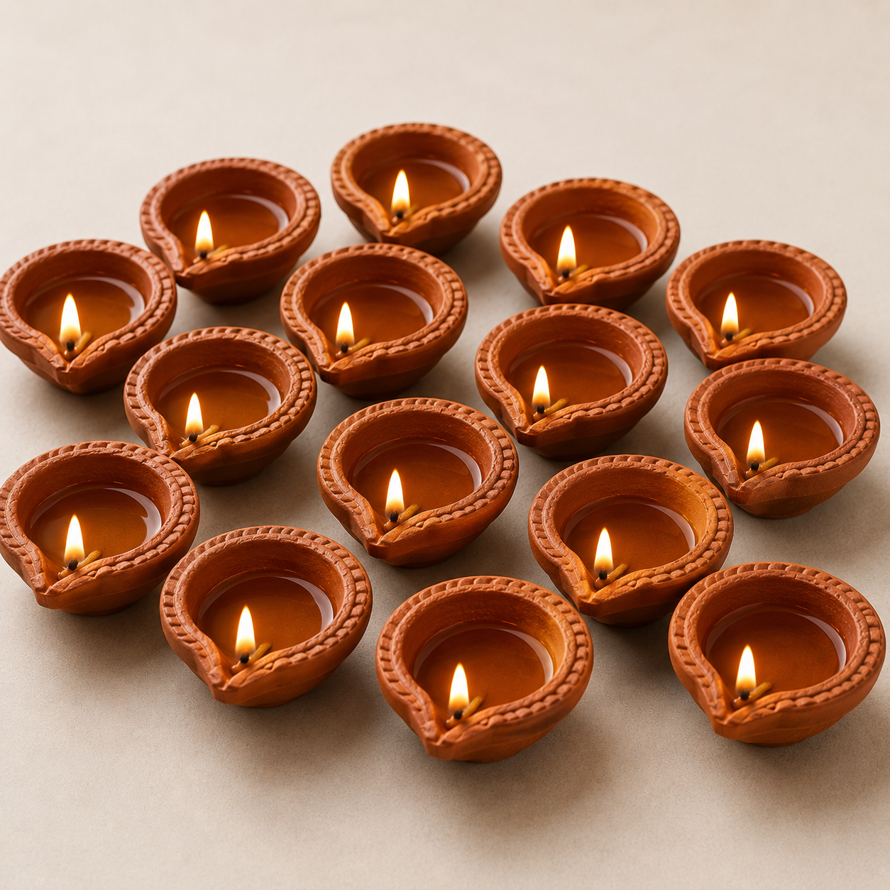 Premium Mitti Diya Set